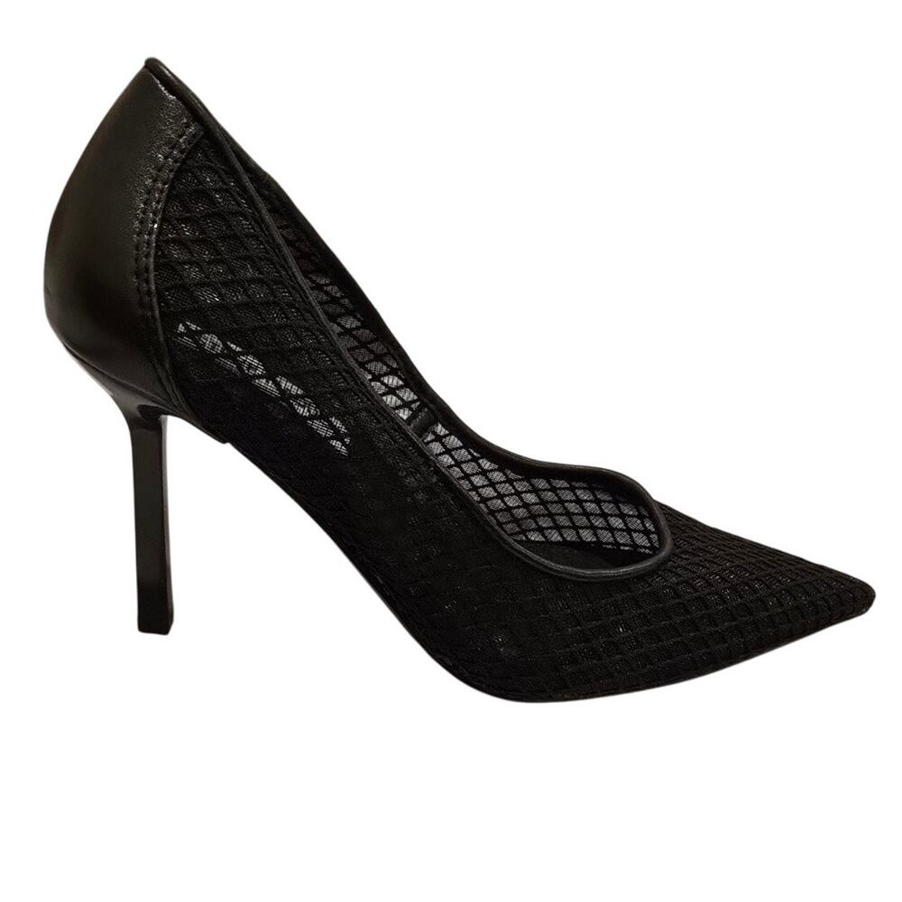 Steve Madden Classie Heel In Black Mesh New Size - image 2